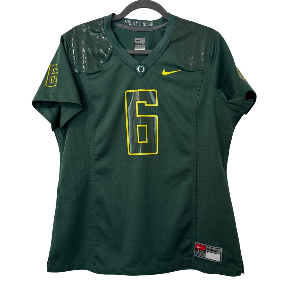 VTG Nike NCAA Oregon Ducks Football‎ Jersey #6 Womens XL Green Blokecore